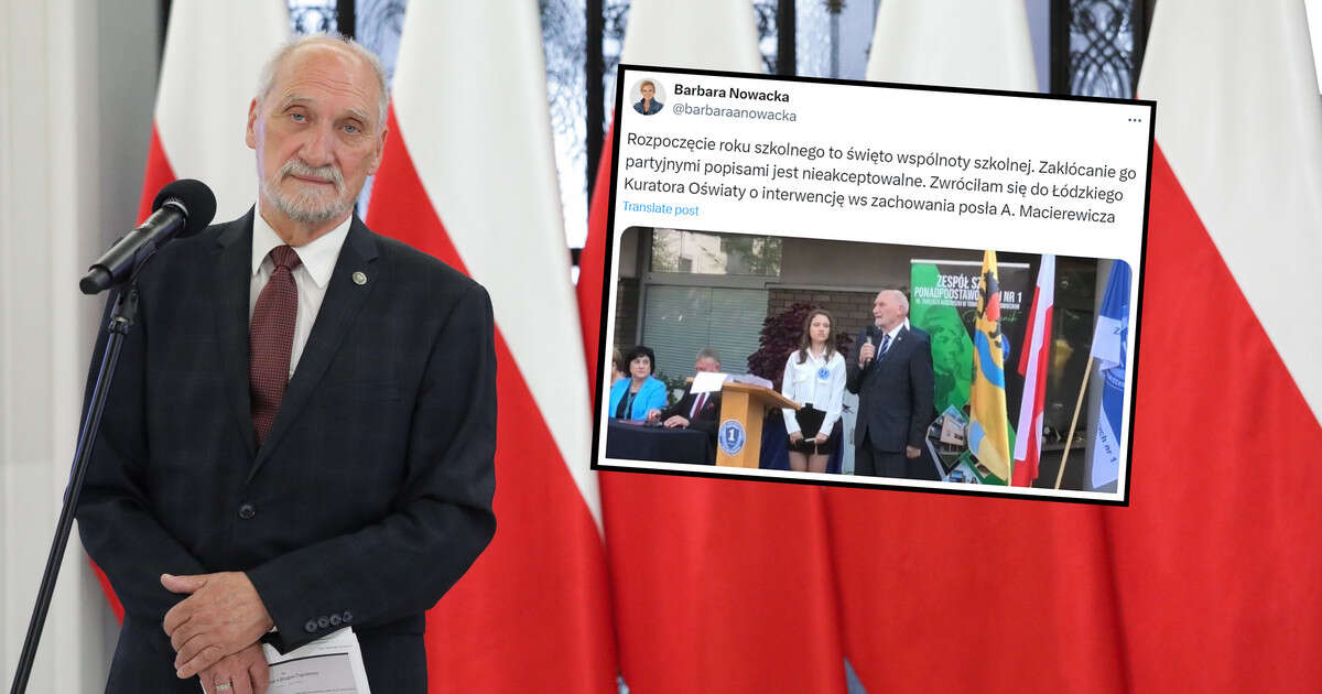 Antoni Macierewicz pojawił się na rozpoczęciu roku i mówił o Smoleńsku. Jest reakcja ministry