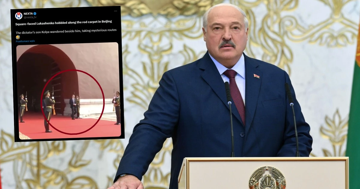 Szedł obok Łukaszenki. Nagle syn dyktatora zaskoczył wszystkich [WIDEO]