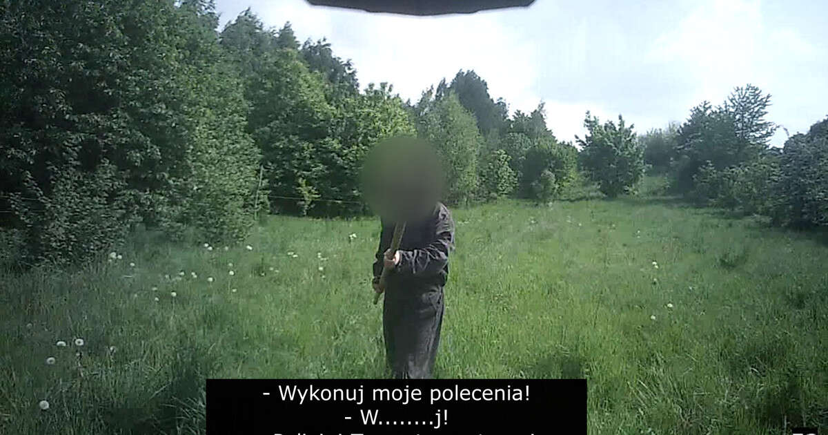 Mężczyzna ruszył na policjantów z widłami. Użyli paralizatora [WIDEO]