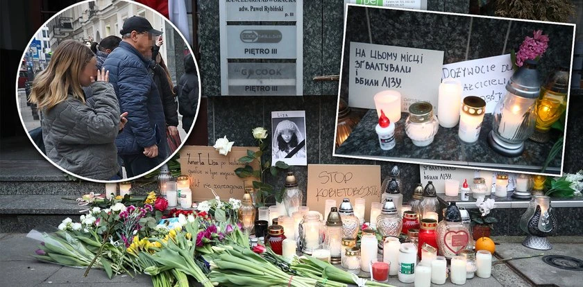 Ludzie wracają na miejsce kaźni zmarłej Lizy. Ten widok sprawia, ze nie potrafią powstrzymać łez