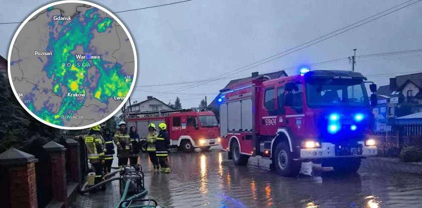 Leje jak z cebra. Na południu niektóre ulice już zamieniły się w potoki