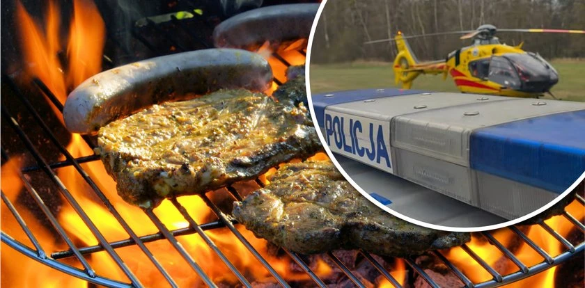 Dramat przy grillu. 7-letni chłopiec śmigłowcem zabrany do szpitala