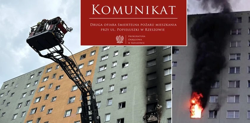 Pożar w Rzeszowie zbiera kolejne żniwo. Julia zginęła pierwsza, sąsiad nie przeżył walki o życie