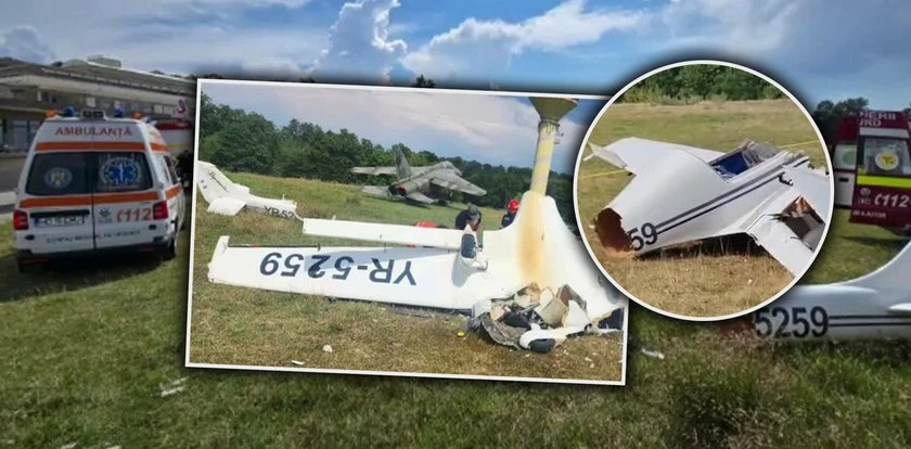 Samolot rozbił się w pobliżu aquaparku. Jedna osoba nie żyje, jedna jest ciężko ranna