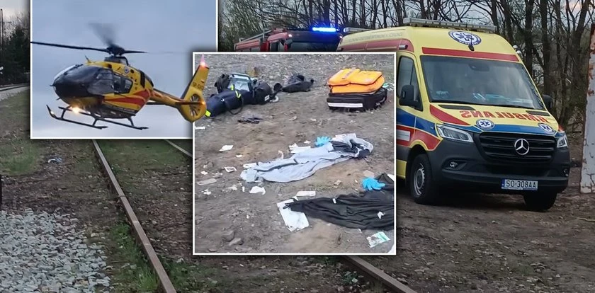 Nastolatek porażony prądem spadł ze słupa. Konieczna była interwencja śmigłowca LPR