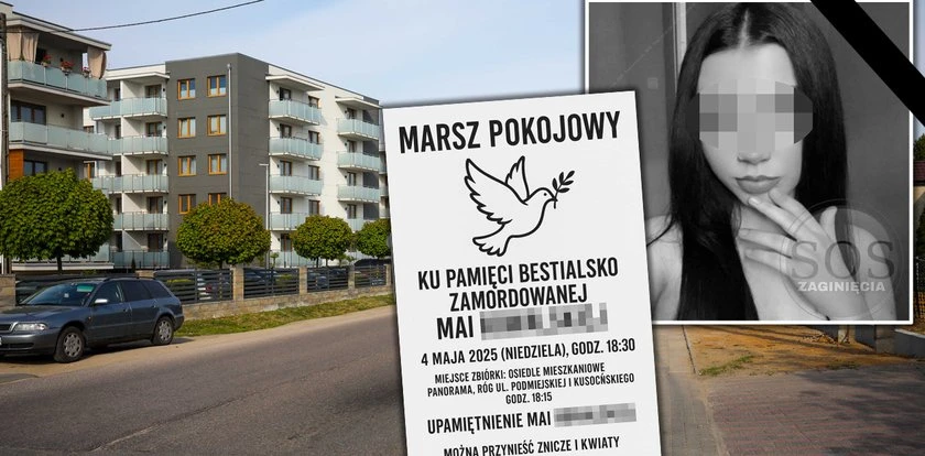Mława pożegna bestialsko zamordowaną Maję. Ulicami osiedla przejdzie 