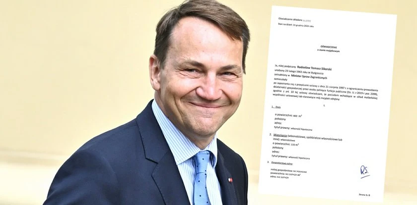 To on ma zostać zastępcą Tuska. Majątek Sikorskiego robi wrażenie