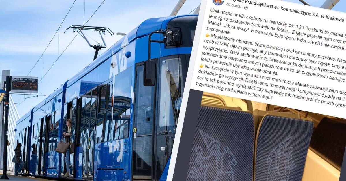 Motorniczy pokazał zdjęcie z tramwaju. 