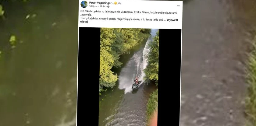 Opublikował nagranie znad rzeki. 