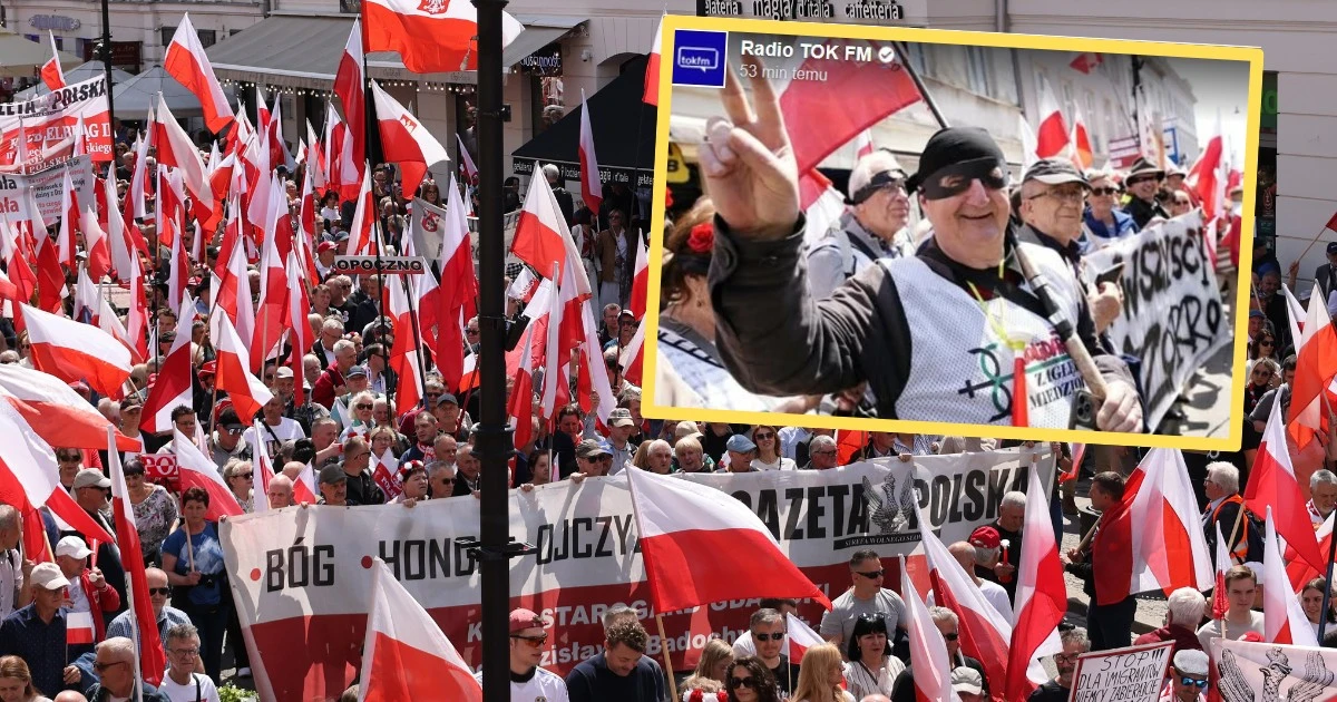 Na marszu Karola Nawrockiego pojawili się ludzie w maskach. To konkretny przekaz