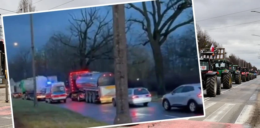 Kolejny incydent z karetką na proteście rolników. Nagranie wywołało oburzenie. Nie milkną komentarze