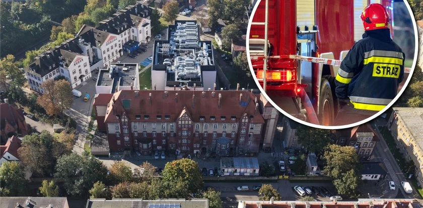 Pacjent w izolatce rozpalił ognisko. Nietypowy pożar w szpitalu PUM w Szczecinie