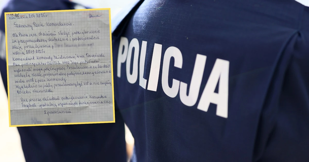 Napisał list do policji. 