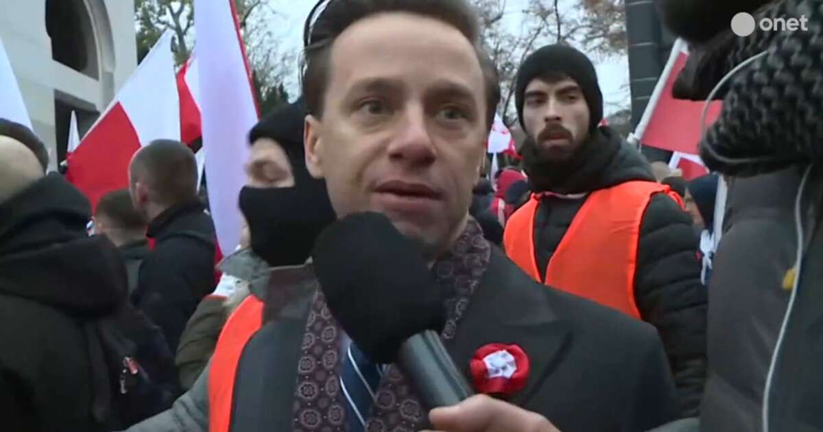 Krzysztof Bosak zapytany o obecność polityków PiS-u na marszu. 