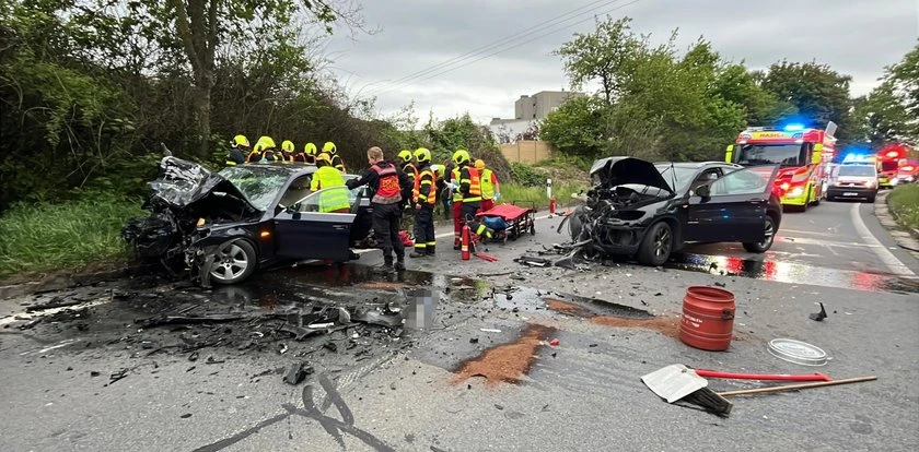 Samochód na polskich blachach wjechał w rodzinę. W organizmie kierowcy alkohol i narkotyki