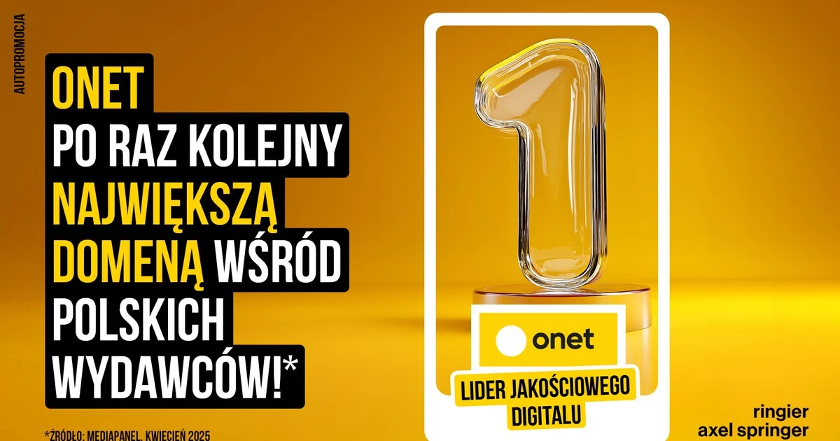 Onet największą domeną wśród polskich wydawców w kwietniu 2025 r. Wygrywamy także w kategorii 