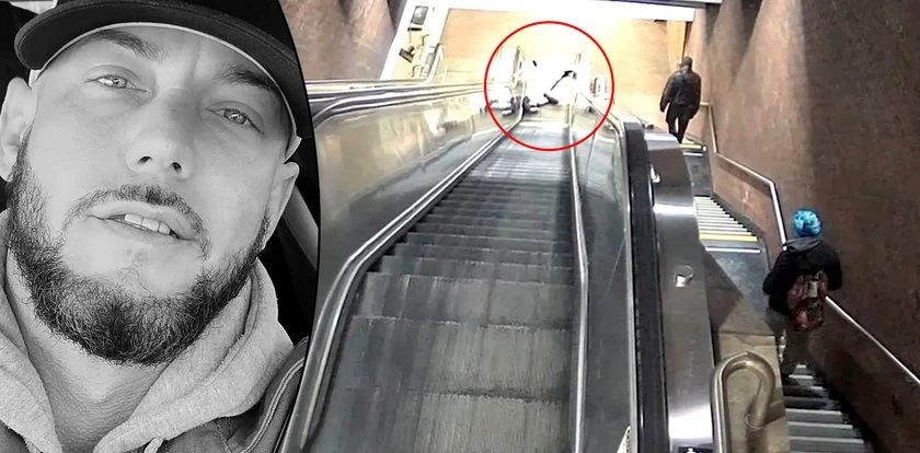 Umierał wciągnięty przez ruchome schody. Obok jak gdyby nigdy nic przechodzili ludzie