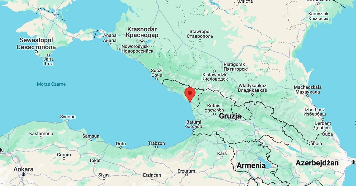 Pierwszy rosyjski okręt wpłynął do portu w Abchazji, gdzie Rosja buduje bazę
