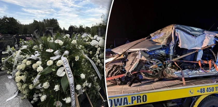 Grób 18-letniego Kacpra utonął w morzu białych kwiatów. Ofiarę wypadku w Wielowsi żegnały tłumy