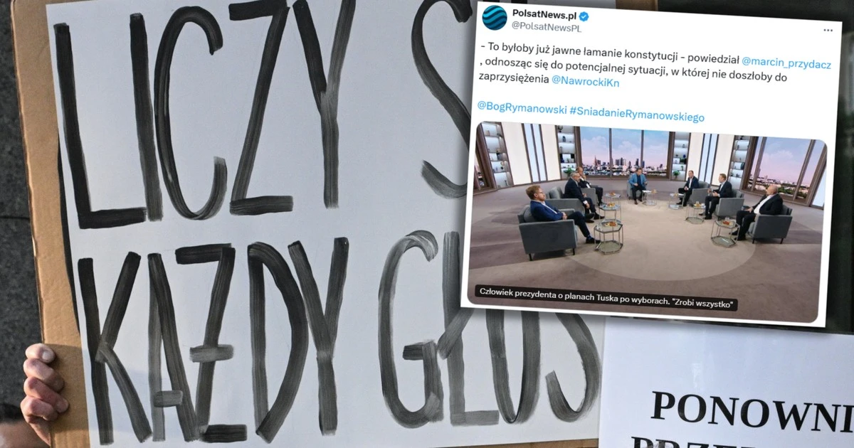 Spięcie w studiu telewizyjnym. Poszło o protesty wyborcze