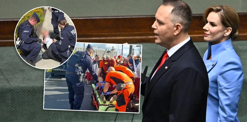 Dramatyczne sceny na zaprzysiężeniu Karola Nawrockiego. Policjanci pokazali też te zdjęcia