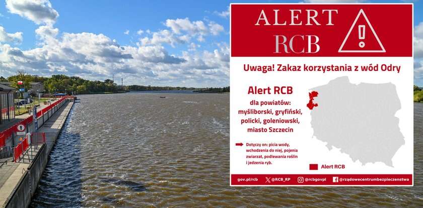 Pilny alert RCB w związku z Odrą. Bezpośrednie zagrożenie życia i zdrowia