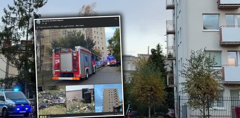 Nocny dramat w gdyńskim wieżowcu. Nie żyje kobieta, ewakuowano 24 osoby