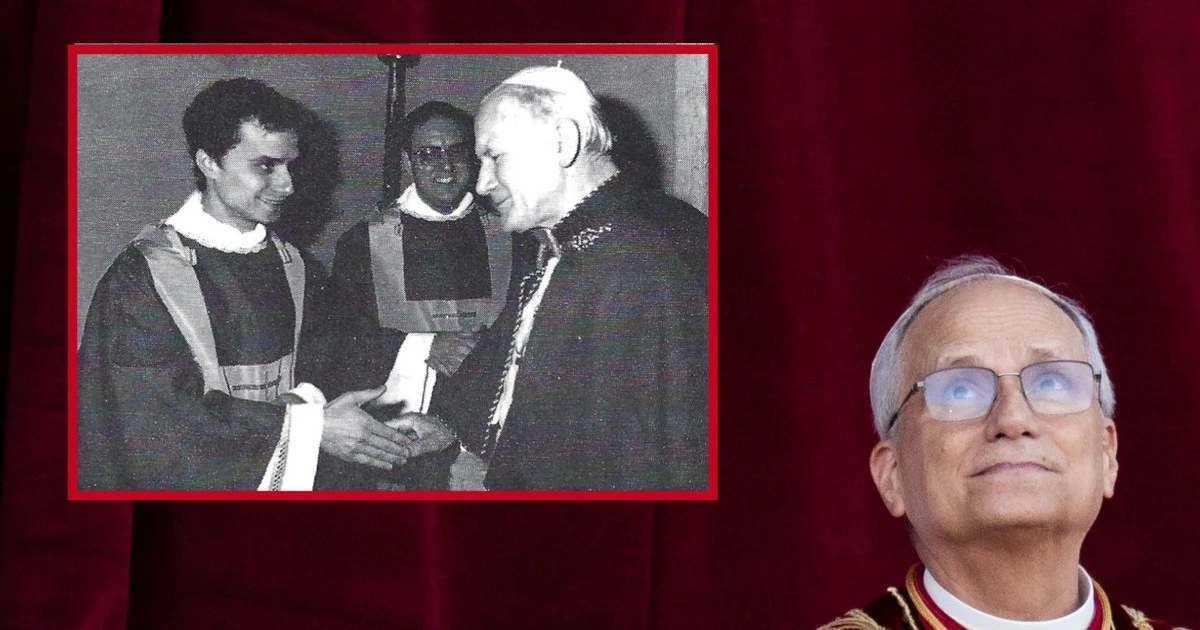 Papież Leon XIV spotkał Jana Pawła II. W sieci pojawiło się zdjęcie z przeszłości