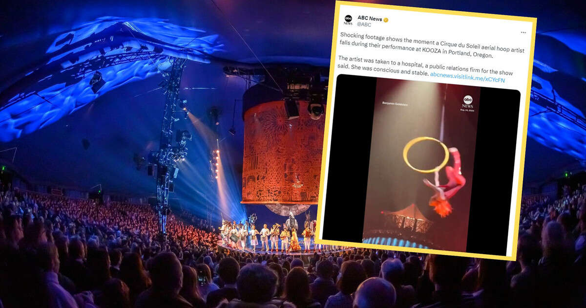 Niebezpieczna sytuacja w trakcie występu Cirque du Soleil. Artystka trafiła do szpitala