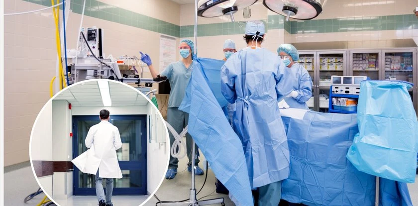 Lekarz nagle wyszedł w trakcie operacji. Przyłapano go w 