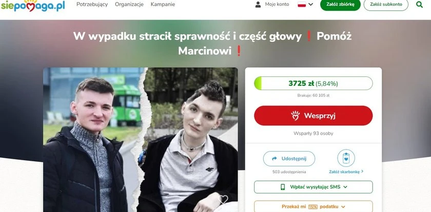 Marcin uległ koszmarnemu wypadkowi. 