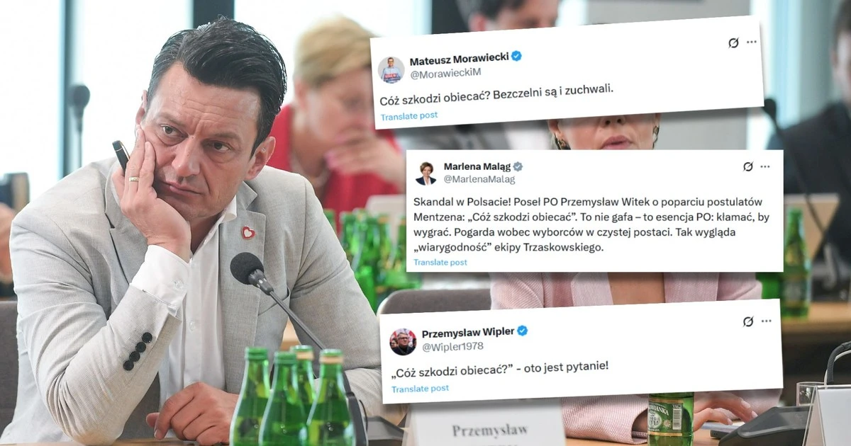 Fala komentarzy po słowach posła KO. 