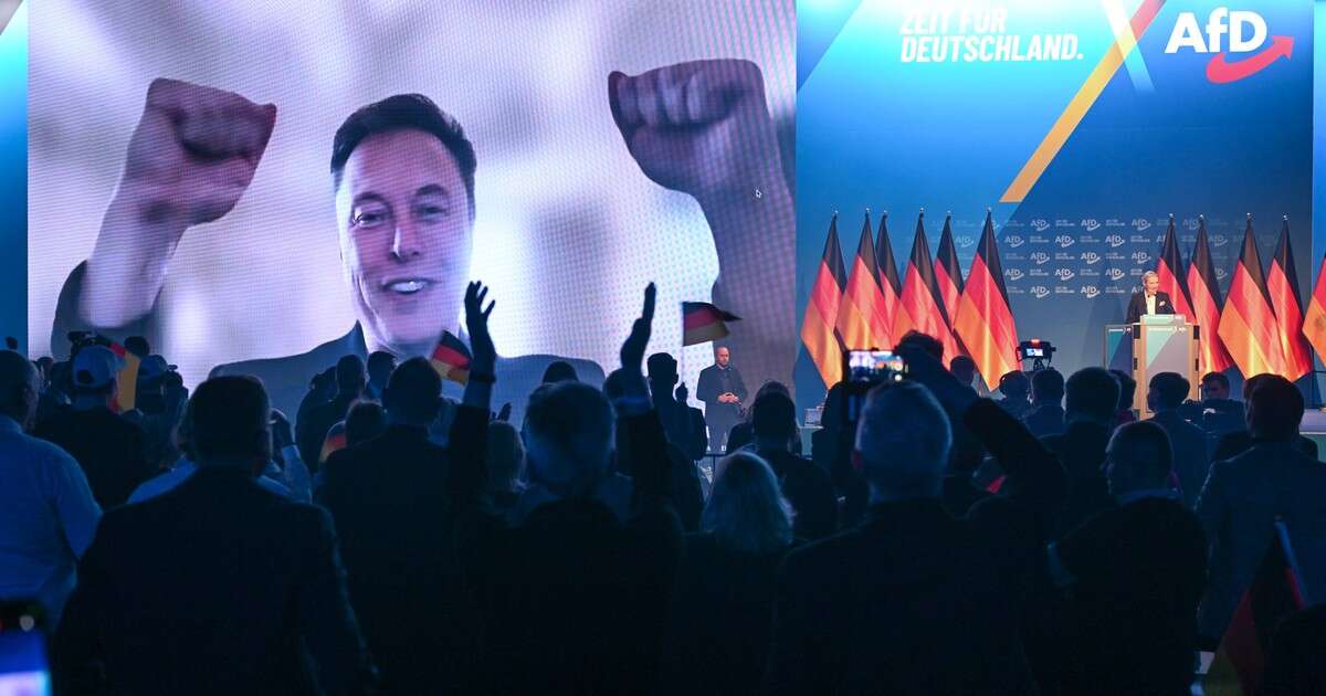 Elon Musk przemówił na wiecu AfD. 