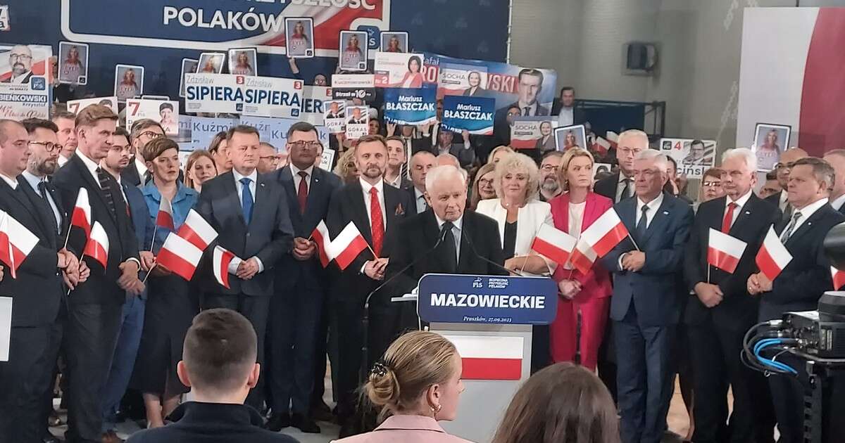 Kulisy wiecu Kaczyńskiego w Pruszkowie. 