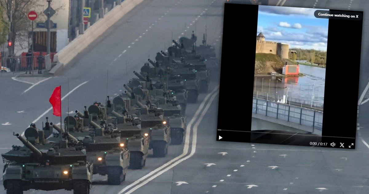 Rosja ustawiła wielki ekran przy granicy NATO. Szykuje pokaz siły