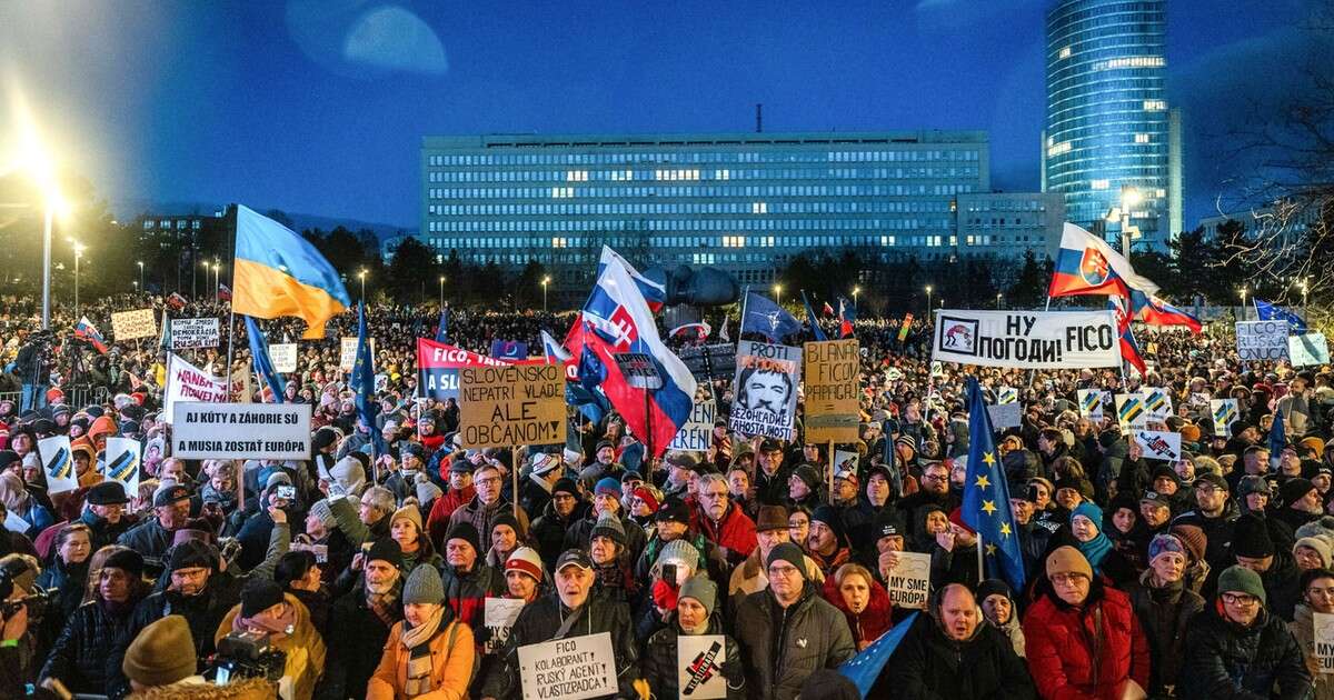 Tysiące ludzi protestowało na Słowacji. 