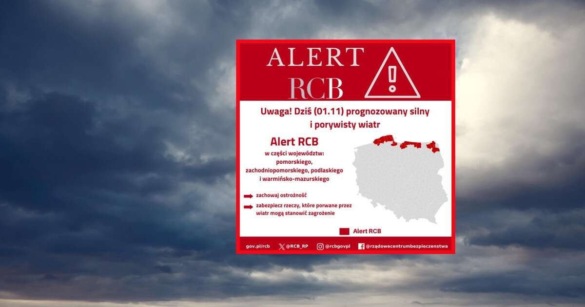 Alert RCB dla czterech województw. 