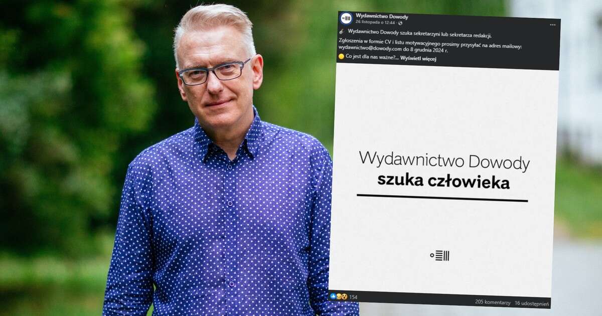 Zamieścili ofertę o pracę i wywołali poruszenie. Mariusz Szczygieł odpowiada