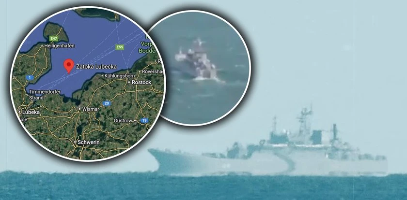 Rosyjski okręt blokuje kluczowy szlak na Bałtyku. Ten widok budzi obawy