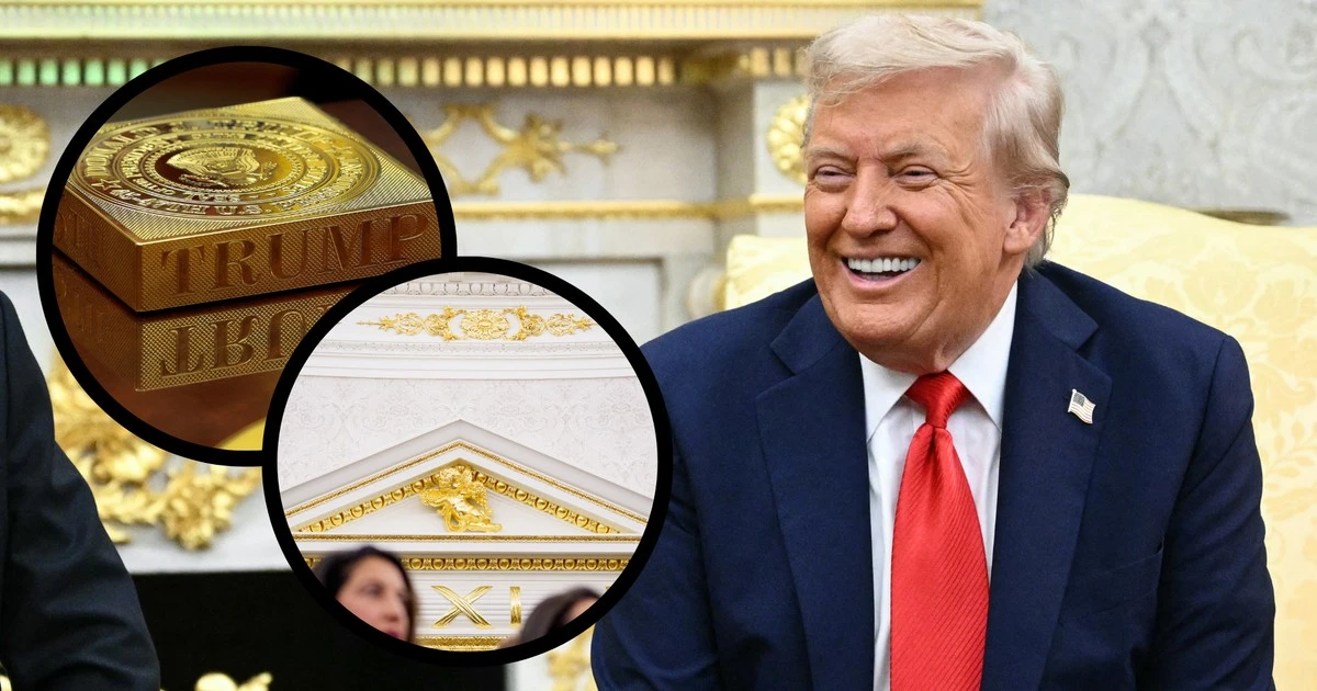 Tak zmienił się Gabinet Owalny za rządów Donalda Trumpa. Ściany ociekają złotem [ZDJĘCIA]
