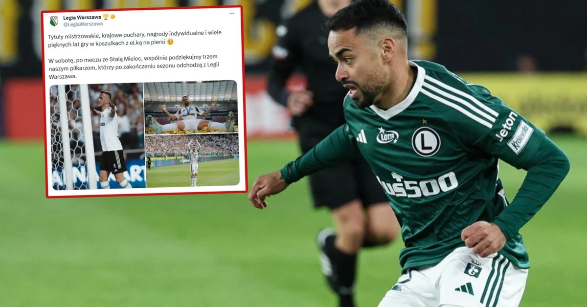 Legia Warszawa ogłasza. Ważny piłkarz odchodzi. Nie chcą wydać miliona dolarów