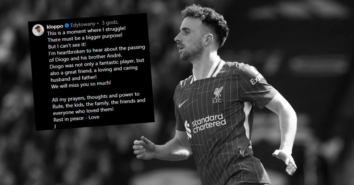 Juergen Klopp przemówił po śmierci Diogo Joty. Z tych słów bije żal