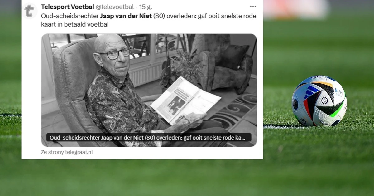 Nie żyje Jaap van der Niet. Tą decyzją przeszedł do historii piłki nożnej