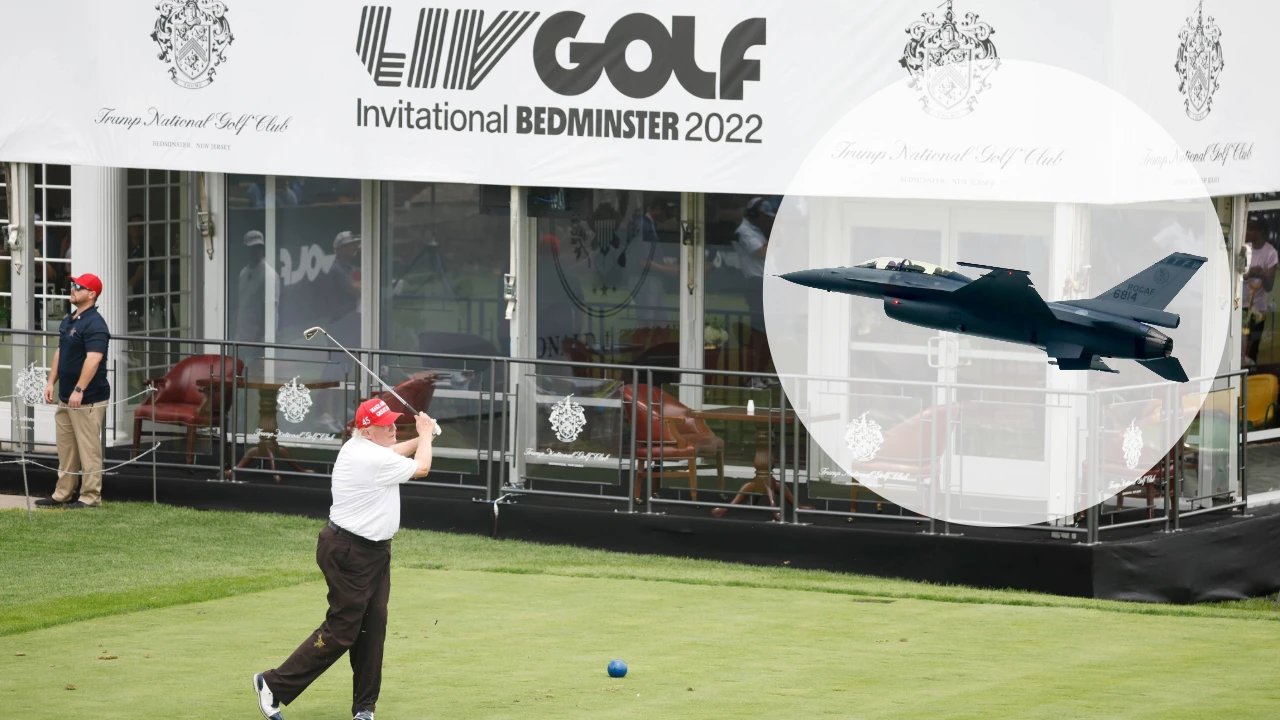 Samolot nad polem golfowym Trumpa. Interweniował myśliwiec F-16