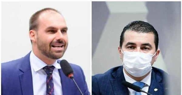 Depois de ser citado na CPI, Eduardo Bolsonaro chama Luis Miranda de '171'
