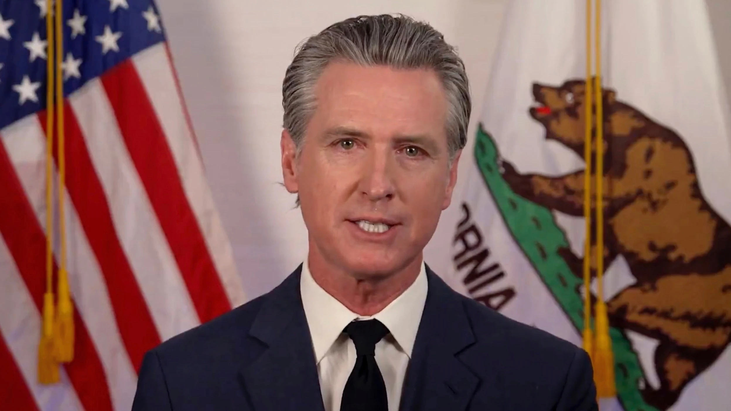Newsom under fire from Trump world, but Democrats hope his speech resets his image