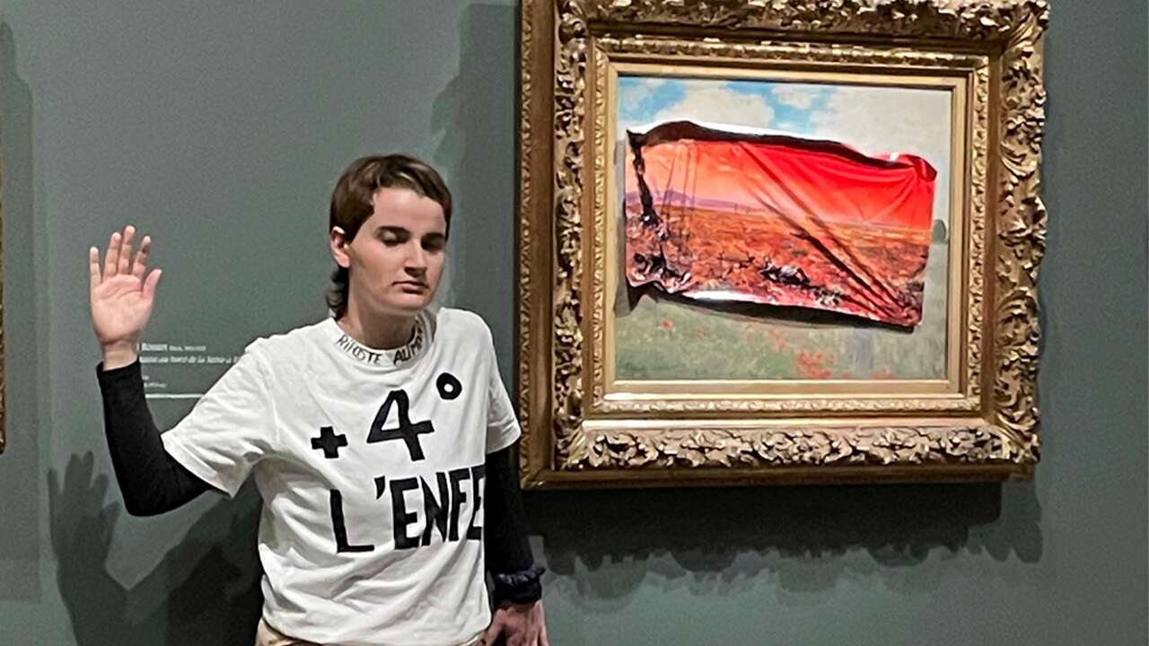 Radical climate activist vandalizes famous painting in Paris