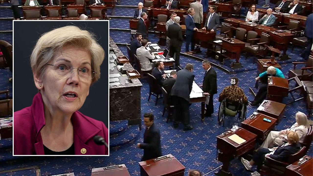 Sen. Elizabeth Warren falls on Senate floor as Republicans offer bipartisan assistance during Israel vote