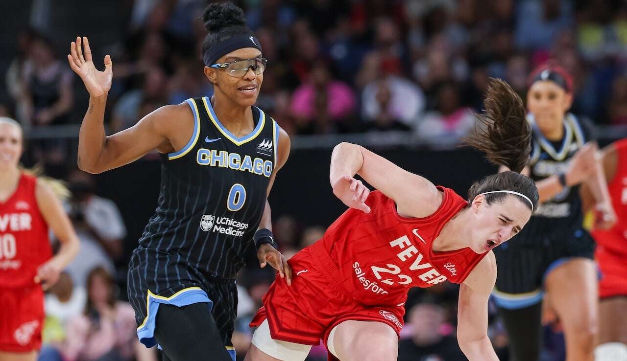 Chicago Sky player fouls Caitlin Clark to the ground then posts the hate comments she got online