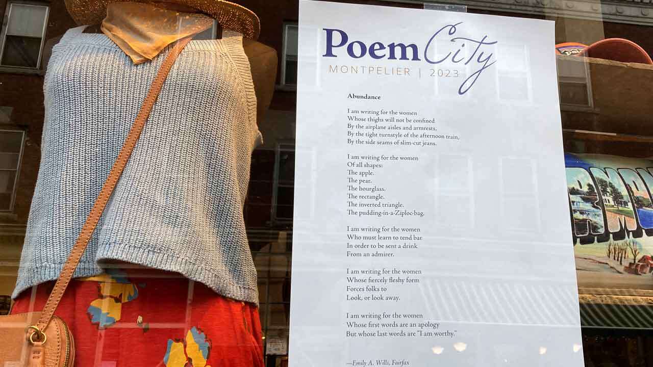 Vermont's capital city celebrates poetry with parade, display of poems